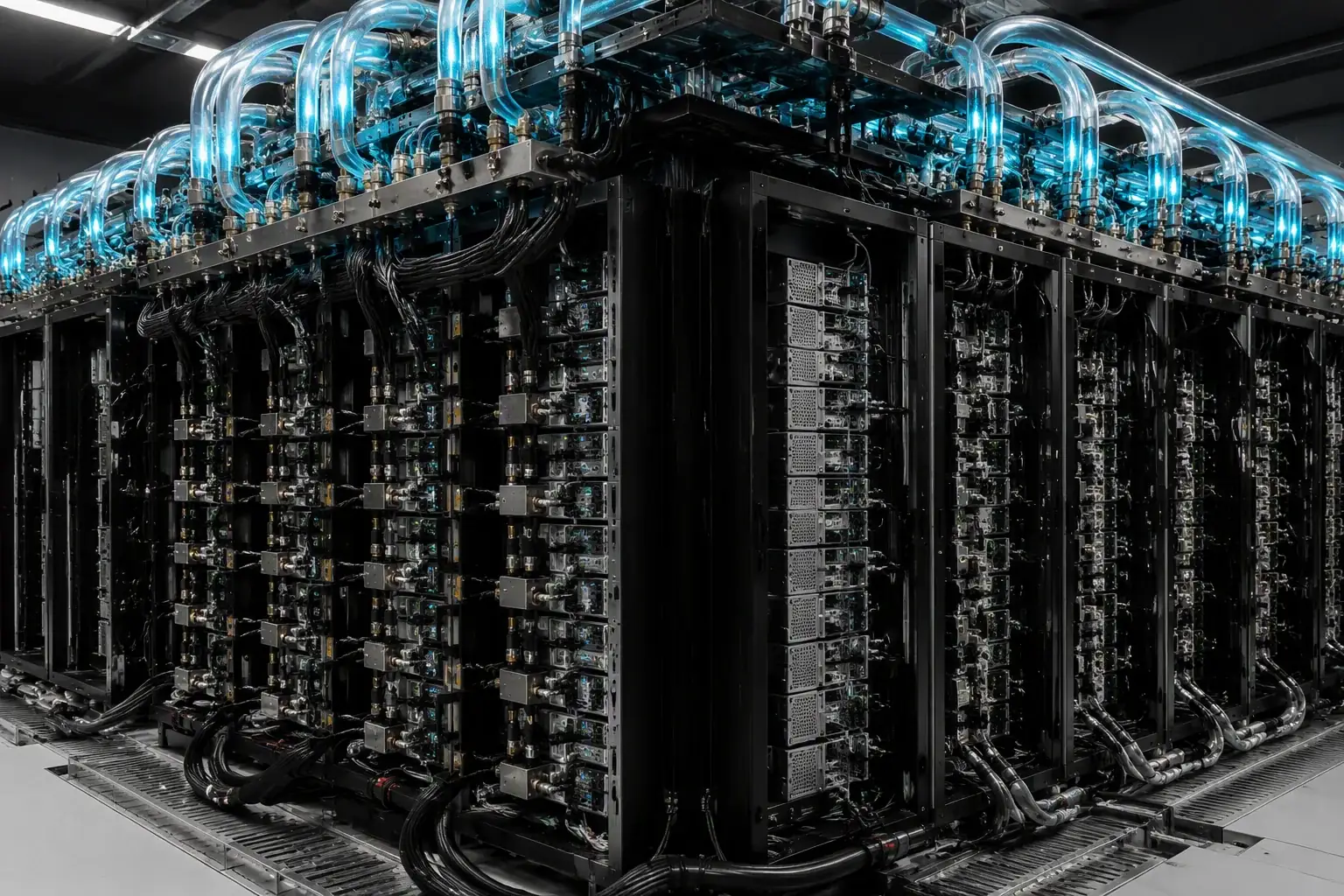 CRPS power supplies feeding GPU compute boards inside a dense AI server node