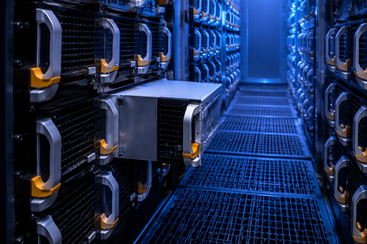 High-density GPU compute rack served by modular M-CRPS power shelves